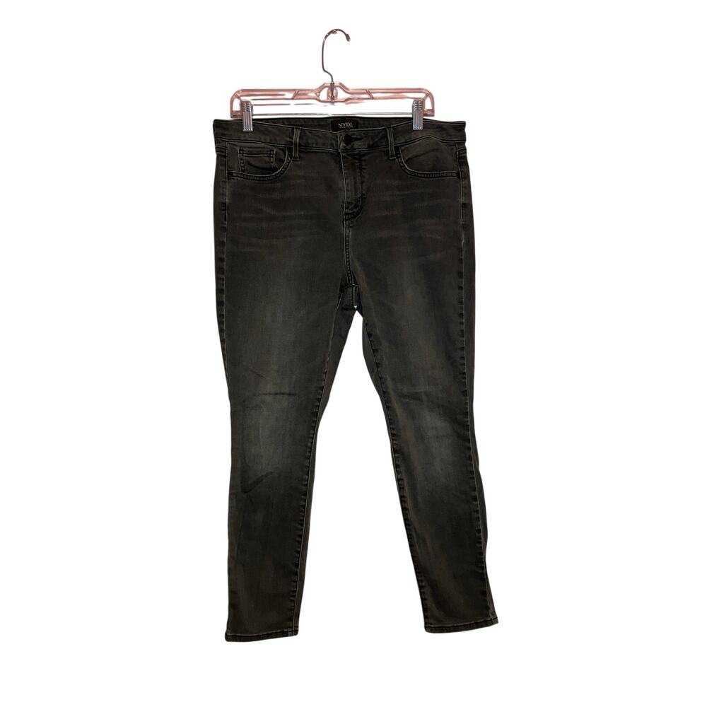 NYDJ Grey Wash Ami Skinny Mid Rise Stretch Jeans Size 12